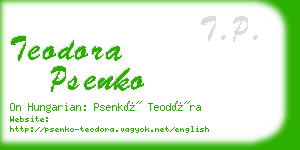teodora psenko business card